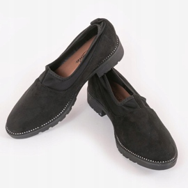 Zapatos negros sin cordones con elástico 240-1 4