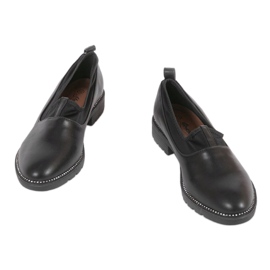 Zapatos negros sin cordones con elástico 240-2 3