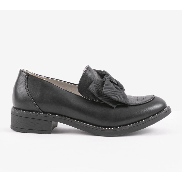 Zapatos negros sin cordones con lazo RS-WED2 1 Zapatos negros sin cordones con lazo RS-WED2 1