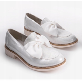 Zapatos negros sin cordones con lazo RS-WED2 plata gris 2 Zapatos negros sin cordones con lazo RS-WED2 plata gris 2