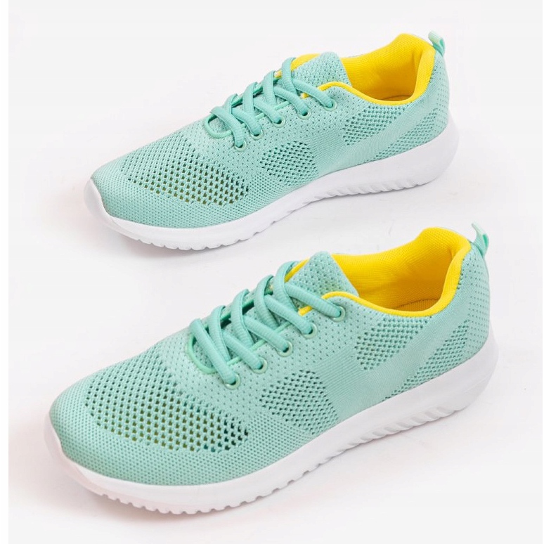 Calzado deportivo verde calado T101-9 2