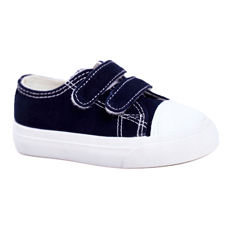 Apawwa Deportivas Infantiles Fanot Azul Marino con Velcro blanco 2