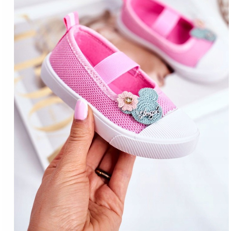 Le Scarpe Zapatillas de niños con velcro rosa Estienne rosado 2