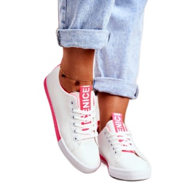SEA Zapatillas clásicas para mujer Fuchsia Ville blanco rosa 1