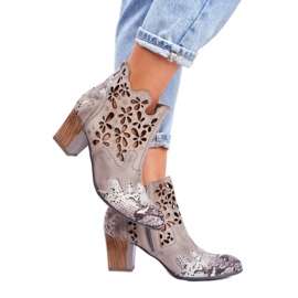 Botas De Mujer Con Tacón Alto Maciejka Primavera Gris 04369-13 1 Botas De Mujer Con Tacón Alto Maciejka Primavera Gris 04369-13 1