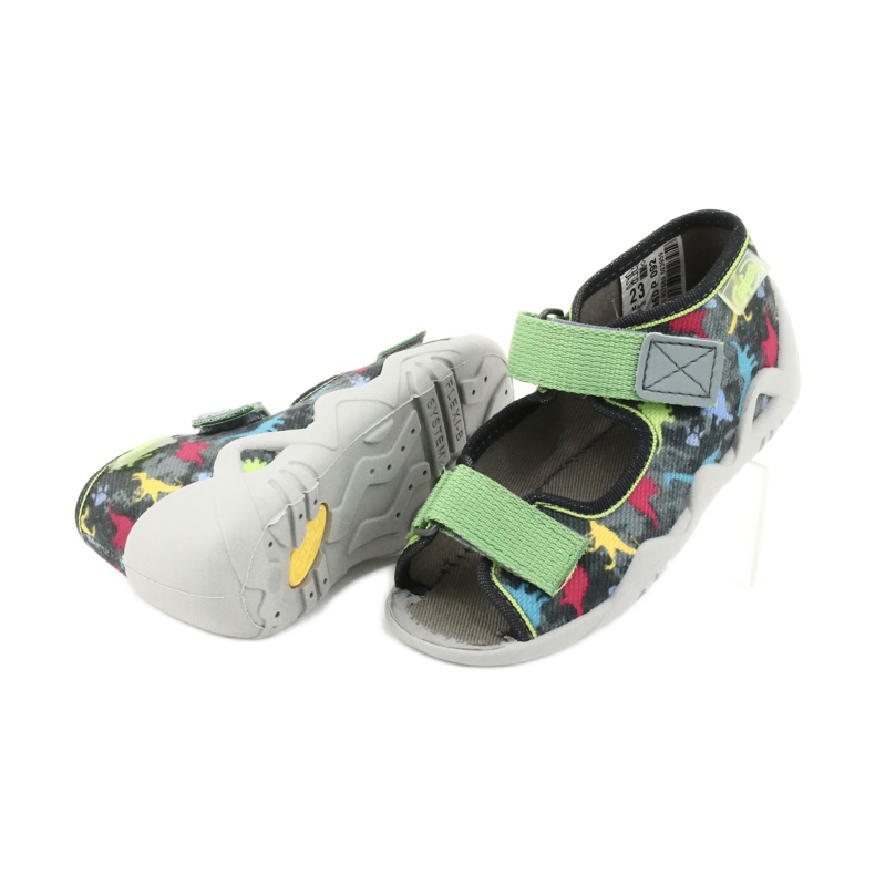 Calzado infantil befado 250P092 gris multicolor verde 4