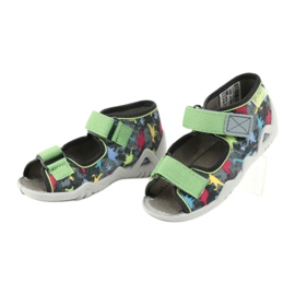 Calzado infantil befado 250P092 gris multicolor verde 3
