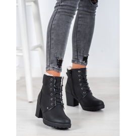 J. Star Botas casuales con lazos negro 5