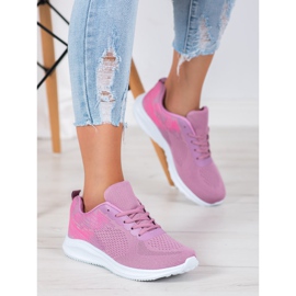 SHELOVET Zapatos deportivos ligeros rosado 4