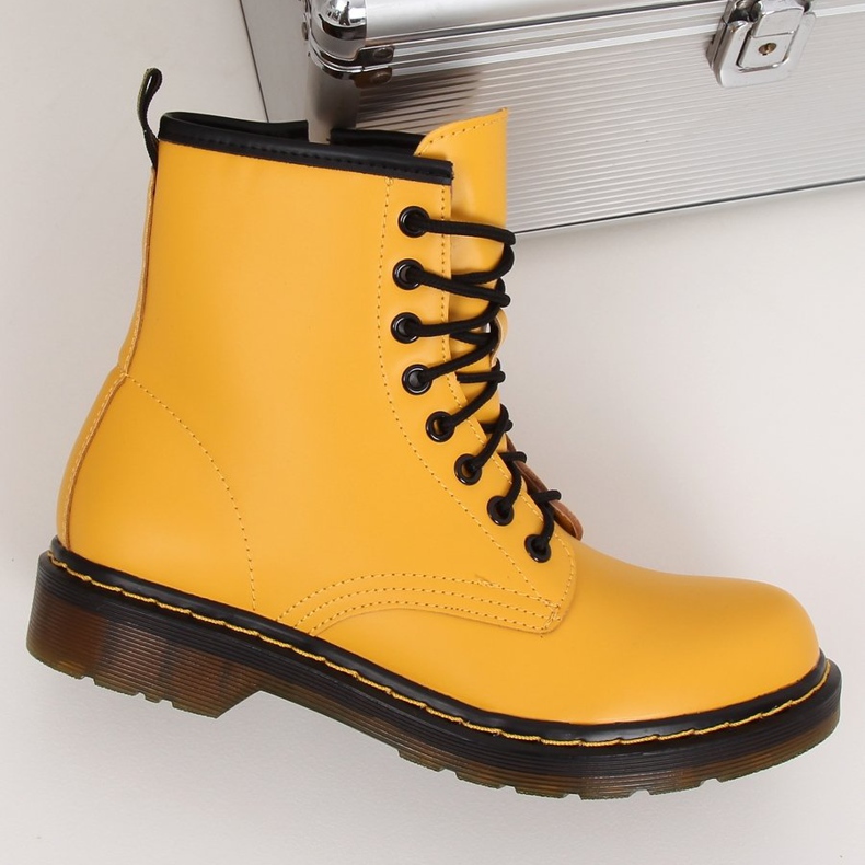 Botas botas miel con cordones NC1019 Amarillo 2 Botas botas miel con cordones NC1019 Amarillo 2