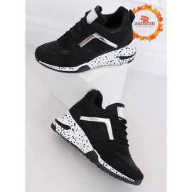 Zapatilla deportiva negra negra C131 Negro 5