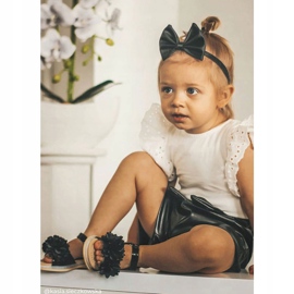 FRROCK Sandalias Infantiles Con Velcro Negro Brillante Milena 5