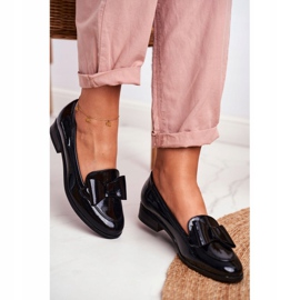 Vinceza Mocasines Mujer Lacado Negro Lazo Trixi 4