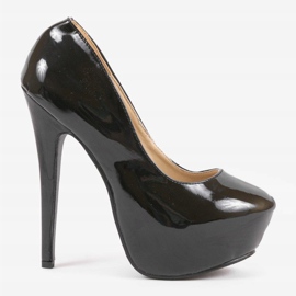 Tacones altos negros lacados 0041-1 1