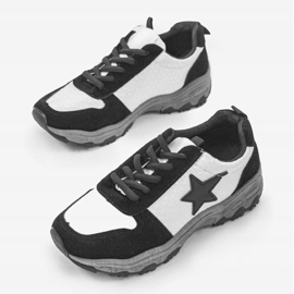 Zapatillas deportivas negras de moda con la estrella G-114 blanco 1 Zapatillas deportivas negras de moda con la estrella G-114 blanco 1
