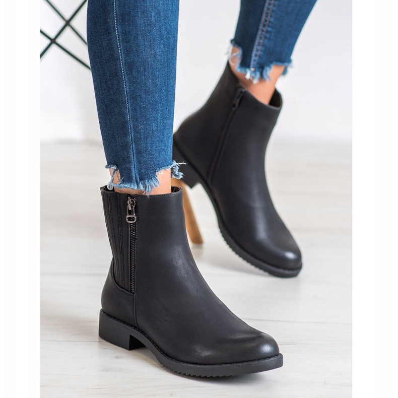 J. Star Botas altas con cuero ecológico negro 1 J. Star Botas altas con cuero ecológico negro 1