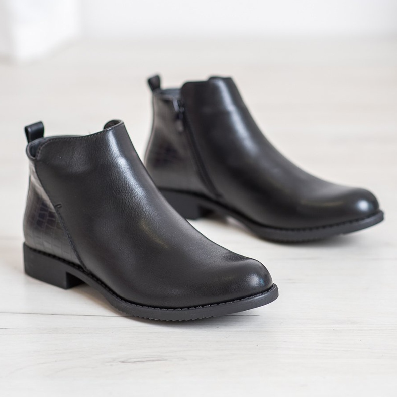 J. Star Botas de tacón plano negro 1 J. Star Botas de tacón plano negro 1