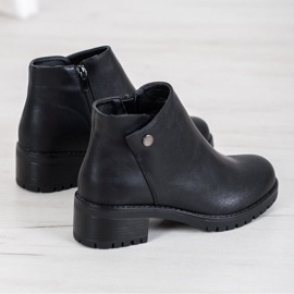 J. Star Botines de piel ecológica negros 1