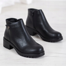 J. Star Botines de piel ecológica negros 4