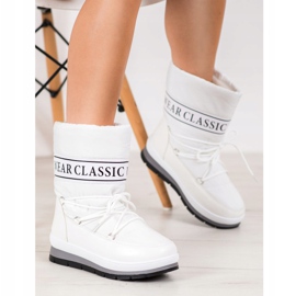 GOLL Use botas de nieve clásicas blanco 2