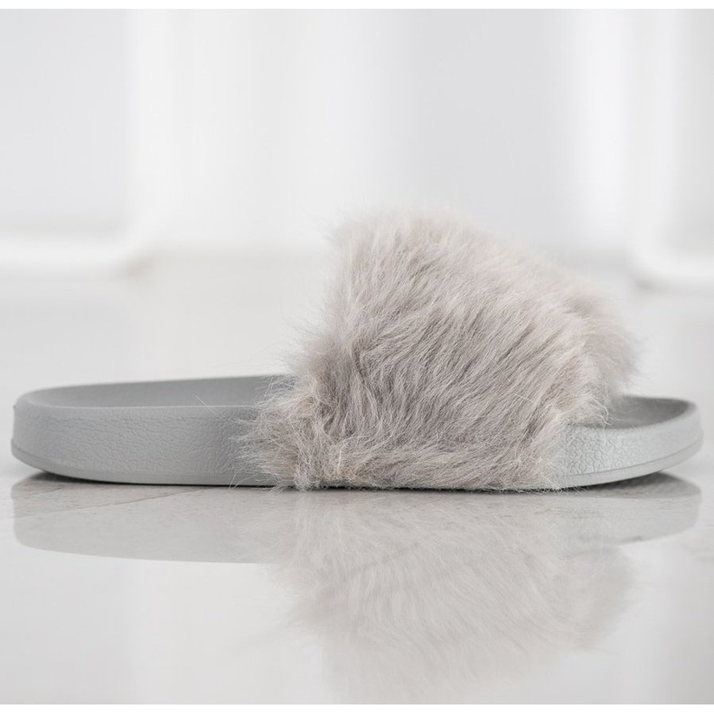 SHELOVET Zapatillas de Goma con Piel gris 1