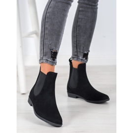 Bona Botines Chelsea de ante negro 2