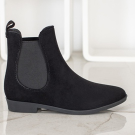 Bona Botines Chelsea de ante negro 3
