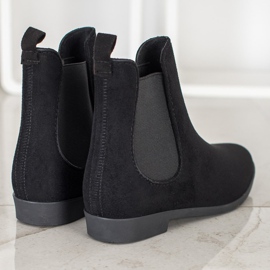 Bona Botines Chelsea de ante negro 4