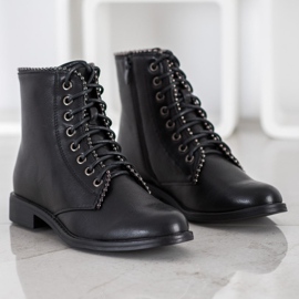 J. Star Botas negras con cordones negro 4