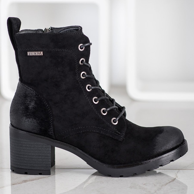 Botas de ante VINCEZA negro 1