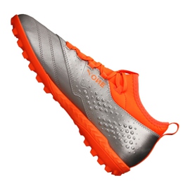 Botas de fútbol Puma One 3 Lth Tt M 104745-01 verde, naranja, gris/plata plata 1