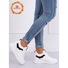 Deportivas blancas con cuñas 85-429 BLANCO / NEGRO 5