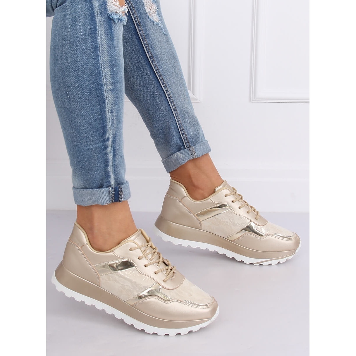 Zapatillas deportivas doradas para mujer 2019 447 Doradas dorado amarillo