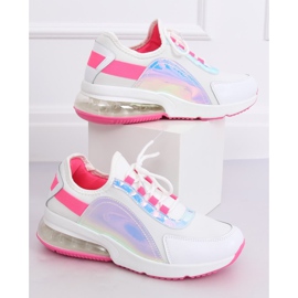 Zapatillas deportivas de mujer blancas F-3336 WHITE / FUSHIA blanco rosado 5