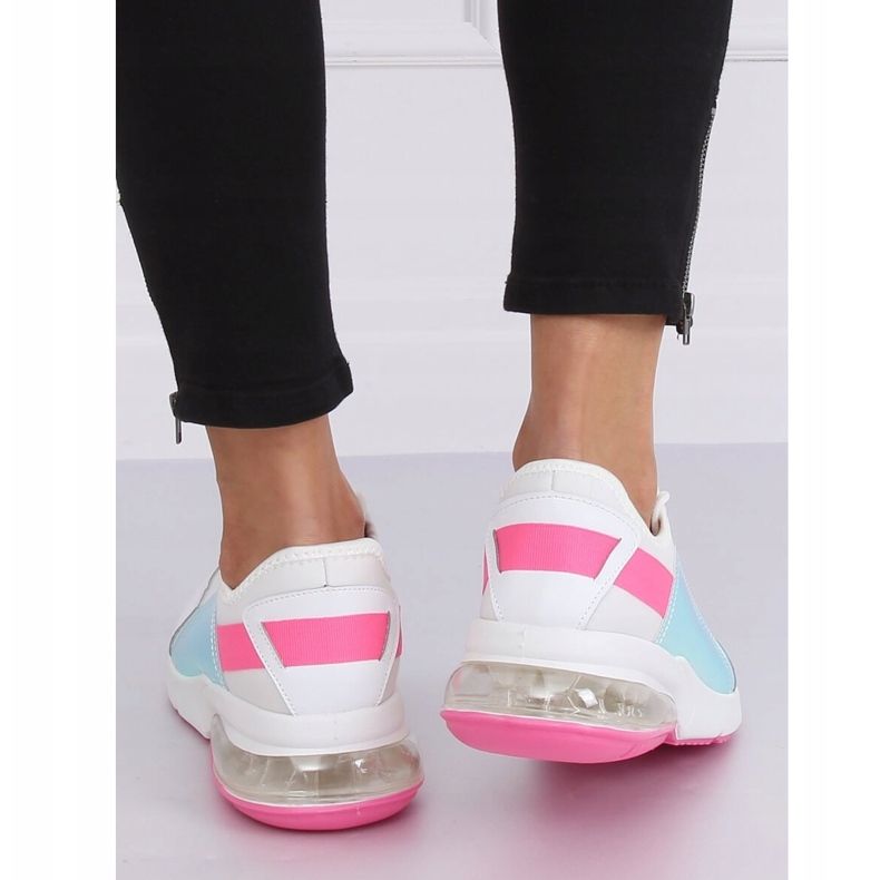 Zapatillas deportivas de mujer blancas F-3336 WHITE / FUSHIA blanco rosado 1