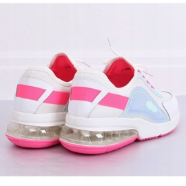 Zapatillas deportivas de mujer blancas F-3336 WHITE / FUSHIA blanco rosado 4
