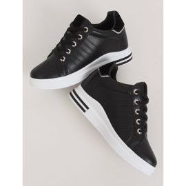 Black R78 Zapatillas negras con cuña oculta negro 2