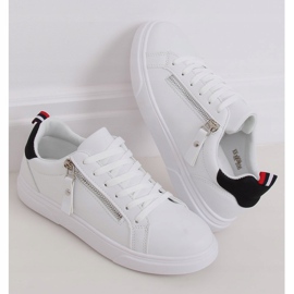 Zapatillas de mujer blancas KK-206 BLANCO / NEGRO 1