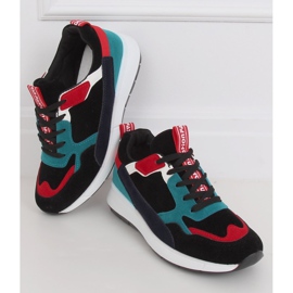 C9212 Calzado deportivo de ante negro multicolor 3