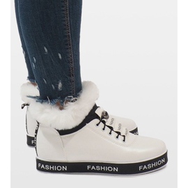 Botas de ante de piel con aislamiento blanco NB252P-1 3
