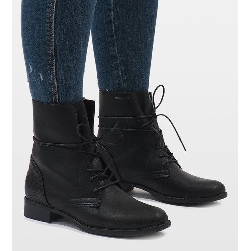 Botas negras con cordones 16006-58 negro 1