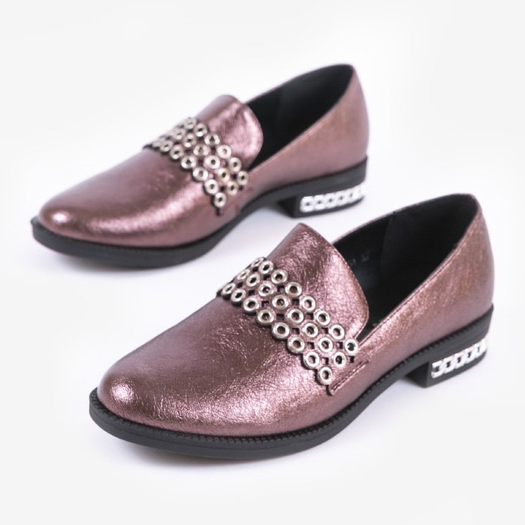 Zapatos bajos granate para mujer C18-6251 rojo multicolor 1