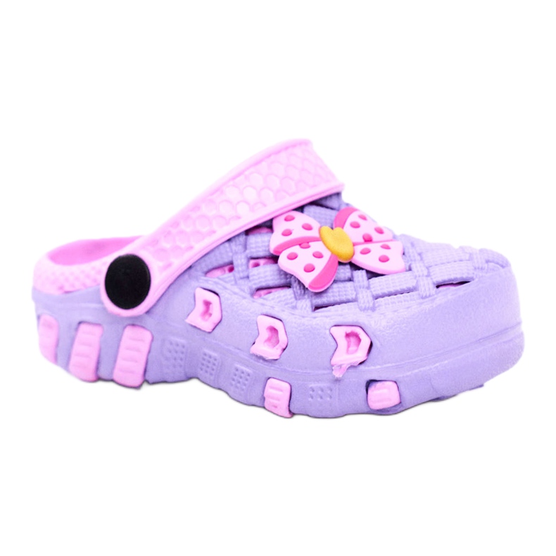 NEWS Pantuflas Infantiles Foam Crocs Violet Bow Susan violeta rosado 3