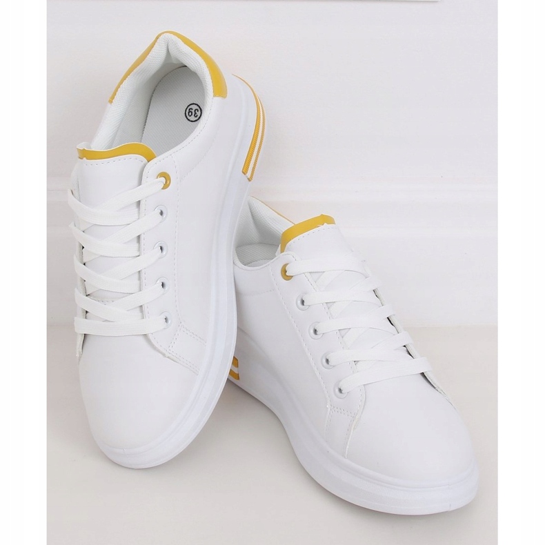 Zapatillas de mujer blancas LG20 BLANCO / AMARILLO 1 Zapatillas de mujer blancas LG20 BLANCO / AMARILLO 1