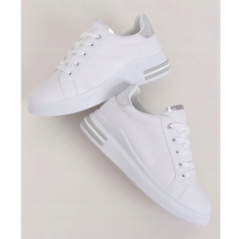 Zapatillas de mujer blancas LG20 BLANCO / PLATA 1 Zapatillas de mujer blancas LG20 BLANCO / PLATA 1