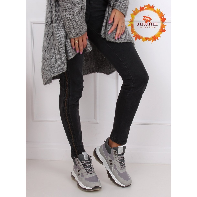 Zapatillas deportivas altas grises 2000-C03 Gris 1 Zapatillas deportivas altas grises 2000-C03 Gris 1