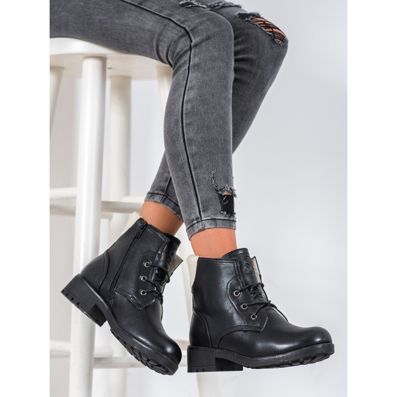 J. Star Botas con piel de oveja negro 1