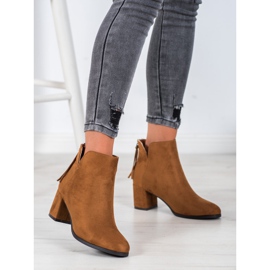 Botas con cremallera VINCEZA marrón 1