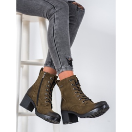 Botas de ante VINCEZA multicolor verde 5