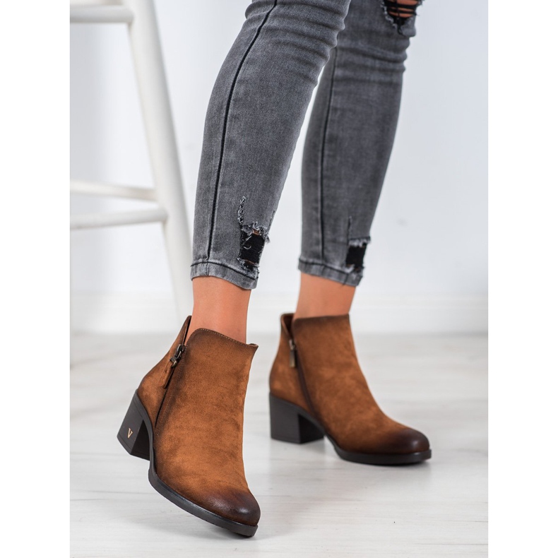 Botas de ante VINCEZA marrón 2